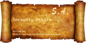 Seregély Attila névjegykártya